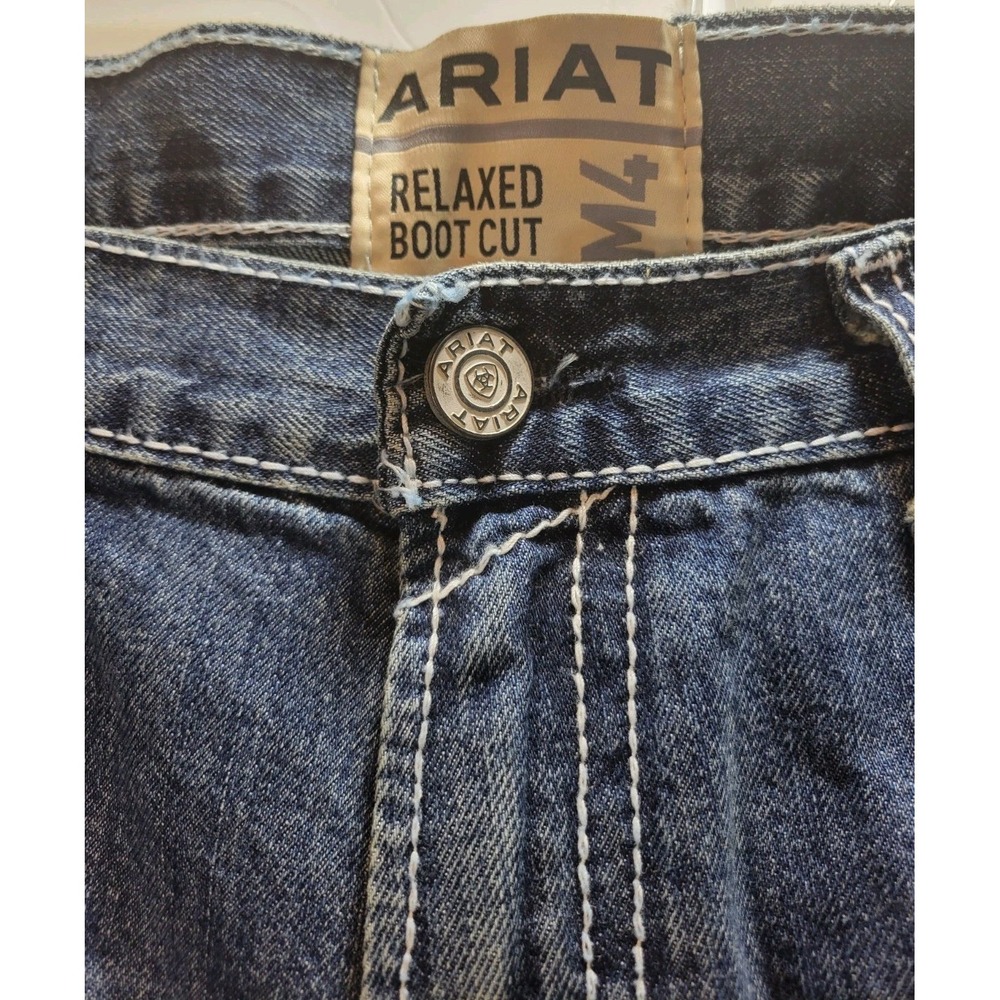 Ariat Men's M4 Coltrane Durango Low Rise Fashion Boot Cut Jean 38/32 medium wash - Picture 2 of 16